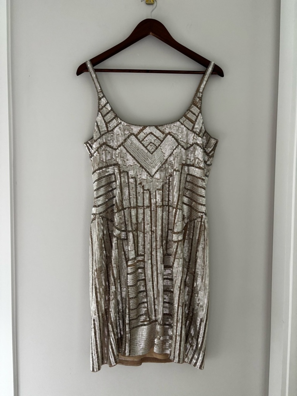 Adrianna Papell Gold Sequin Mini Dress - Picture 8 of 9